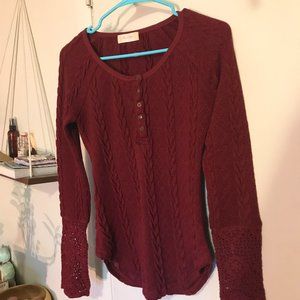 Altar'd State Red Knit Top